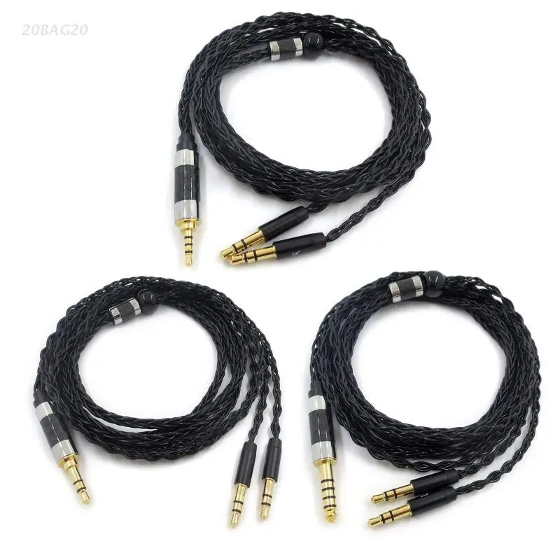 

Replacement 8-core Copper Silver-plated Wire Stereo Headphone Cable Compatible with AH-D7100 D7200 D600 D9200 5200