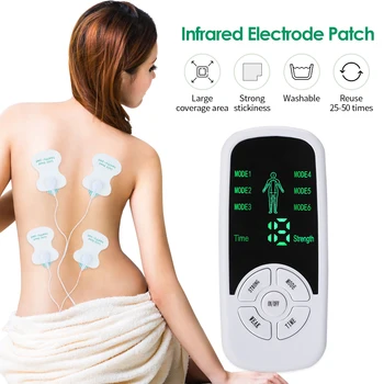 6 Modes Tens Electric Massager Muscle Relaxation Device Full Body Stimulator Back Waist Knee Healthy Care Patch Digital Massage Tool 1