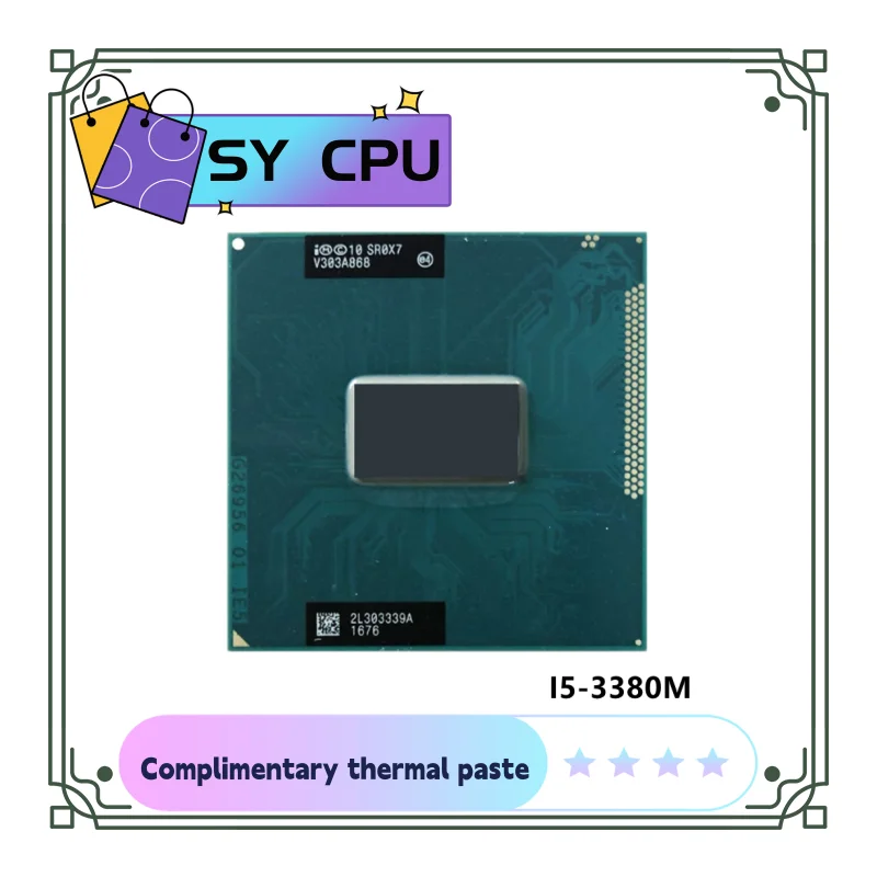 

I5-3380M SR0X7 i5 3380M SROX7 2,9 ГГц двухъядерный четырехпоточный ЦПУ процессор 3M 35 Вт Разъем G2 / rPGA988B