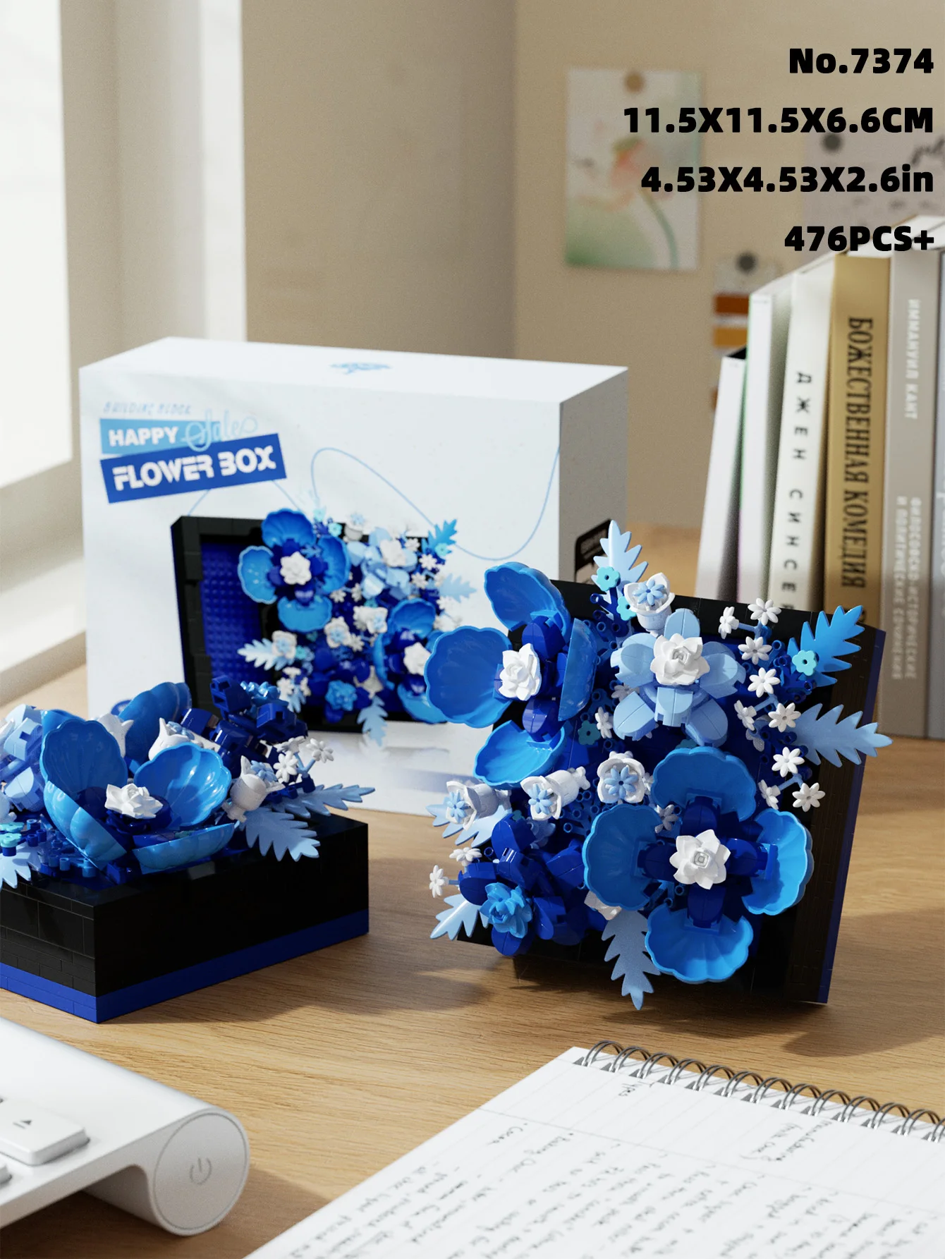 5 rodzajów klocków do budowania kwietników, wieczne kwiaty, klocki konstrukcyjne, zabawki DIY, dekoracja na biurko, prezenty urodzinowe, prezent na festiwal