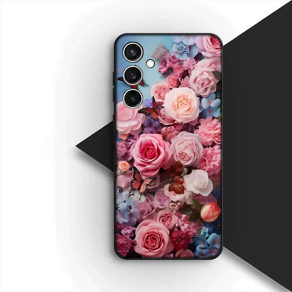 Elegant Red Rose and Pink Peony Floral Phone Case