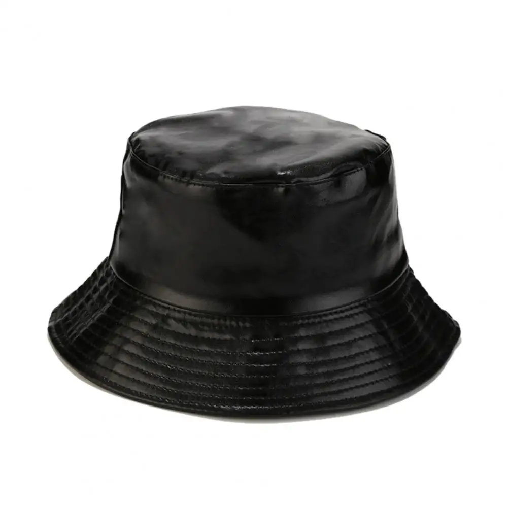 

Unisex Bucket Hat Vintage Bucket Hat Holographic Trendy Flat Top Short Brim Fisherman Hat for Daily Outing