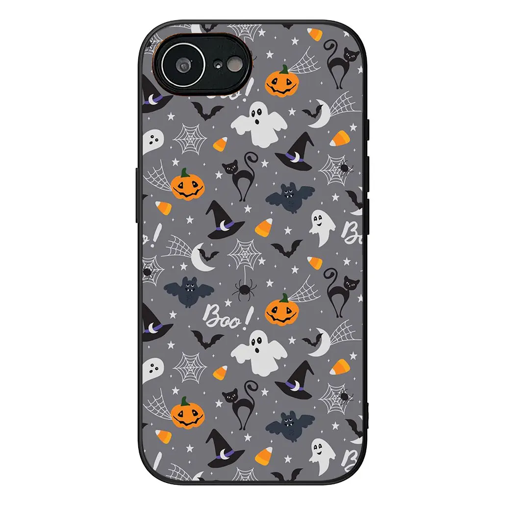 Little Ghost with Halloween Pumpkin Phone Cover - Festive Protective Case