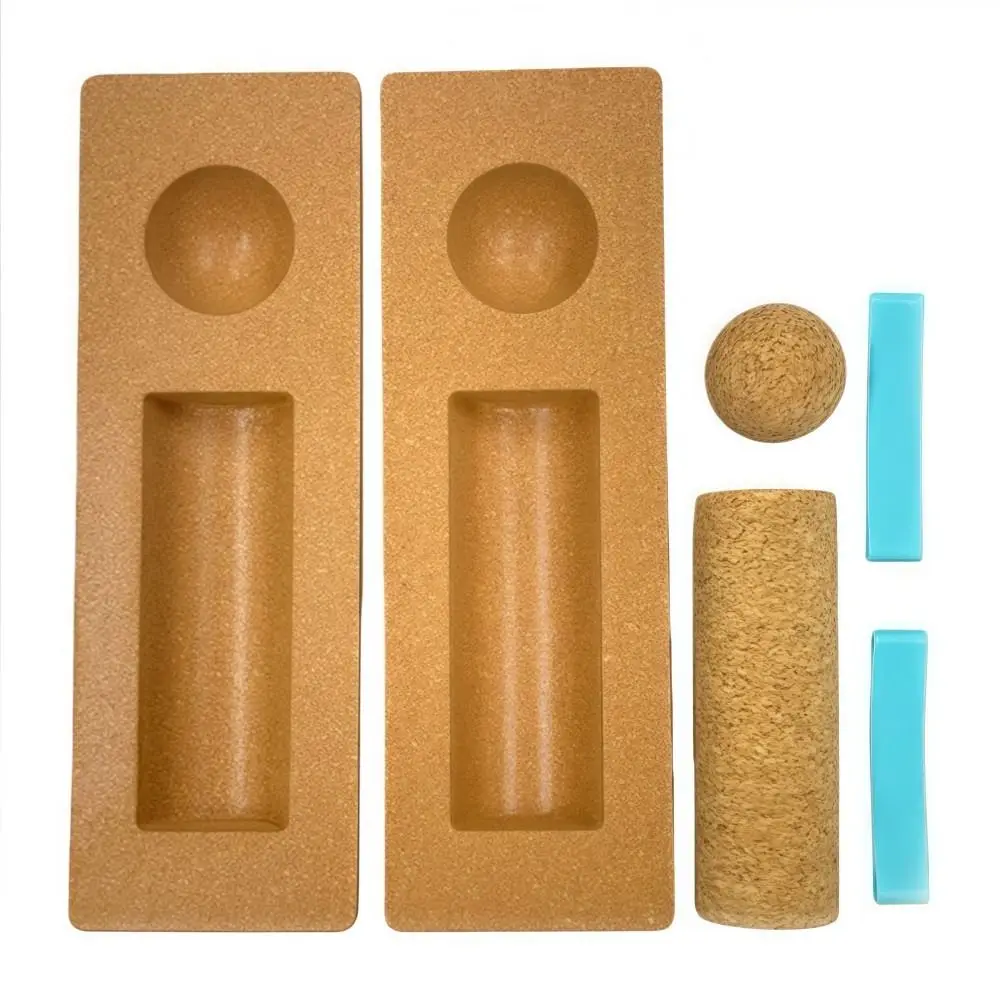 코르크 밸런스 보드 발목 안정성 트레이너 발 기능 강화 발 근력 강화 휴대용 반원형 요가 마사지 기구