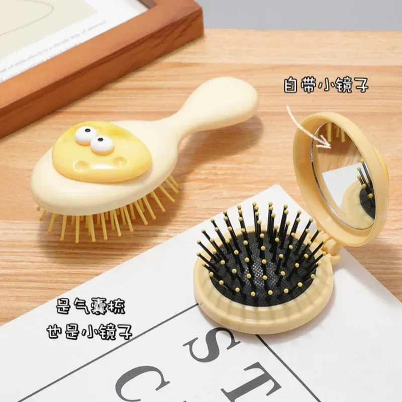 

Милые щетки для волос с зеркалом, мультяшная Расческа с подушкой безопасности, портативная Массажная расческа, щетка для волос, парикмахерские аксессуары для волос, расческа с воздушной подушкой