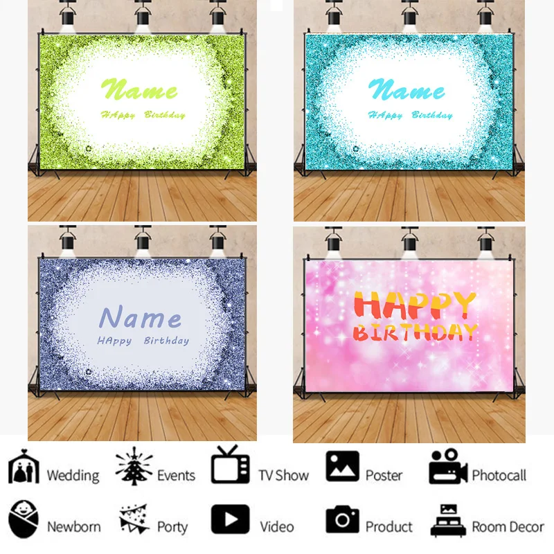 

ZHISUXI Children Birthday Custom Words Photography Backdrops Newborn Baby Portrait Party Background Studio Props SH-03