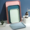 Plastic Serving Tray Home Tea Fruit Dessert Tray Anti-SlipScratch Resistant Plastic Food Cooking Storage Tray Kitchenware 2