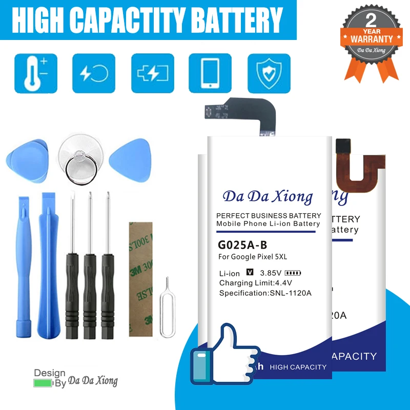 

DaDaXiong G025J-B G020J-B G011A-B G020E-B G025A-B G27FU GMSB3 Battery GTB1F For HTC Google Pixel 2 2B 3 3A 4 4A 5 5A 5XL 6 Lite