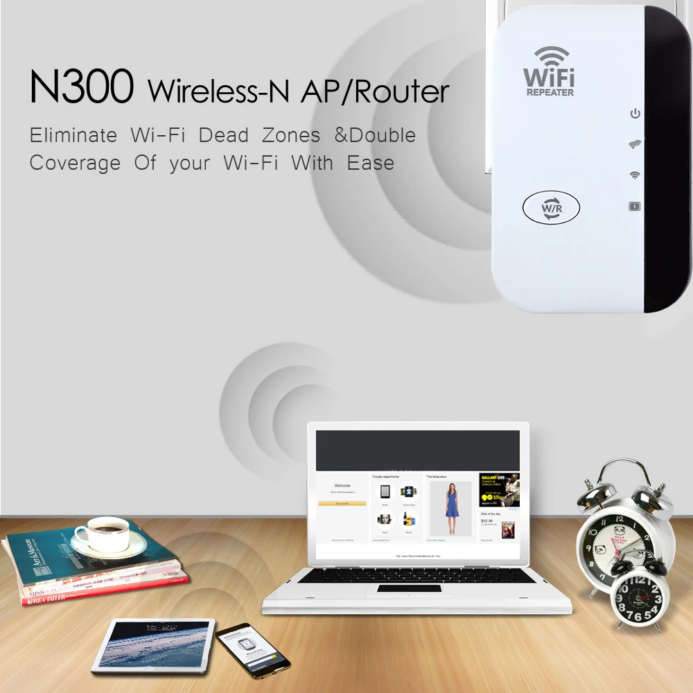 FENVI 300Mbps Wireless WiFi Range Extender & Amplifier