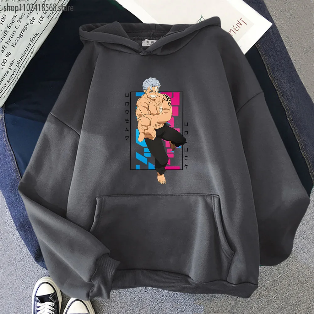 

Undead Unluck Hoodie Vintage Andy Print Sweatshirt Fashion Women Clothing Anime Clothes Fleece Top Akatsuki Casual Men Sudadera