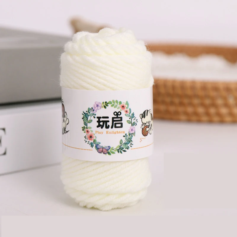 10g Milk Cotton Knitting Yarn Threads To Knit Wool Yarns For Crochet Cotton Yarn For Sweater Blanket Hat Doll Amigurumi