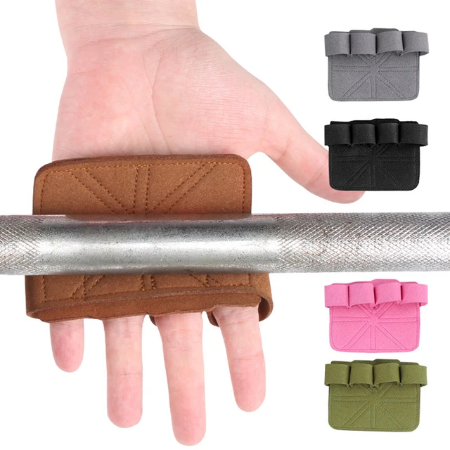 Guanti antiscivolo in pelle per sollevamento pesi guanti con manubri Pull Up Grip Protector pad Fitness Sport Home Gym accessorio per allenamento 1