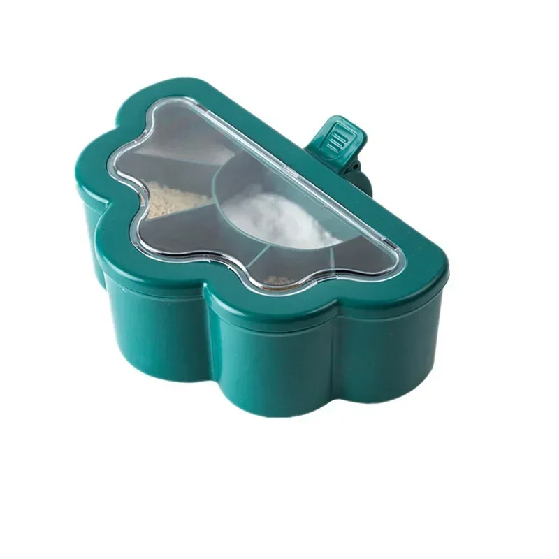 Kitchen 6-in-1 Seasoning Box Set Pepper Sugar Bowl Salt Spices Stirring Storage Jars Gadget Accessories Condiment Container Jar