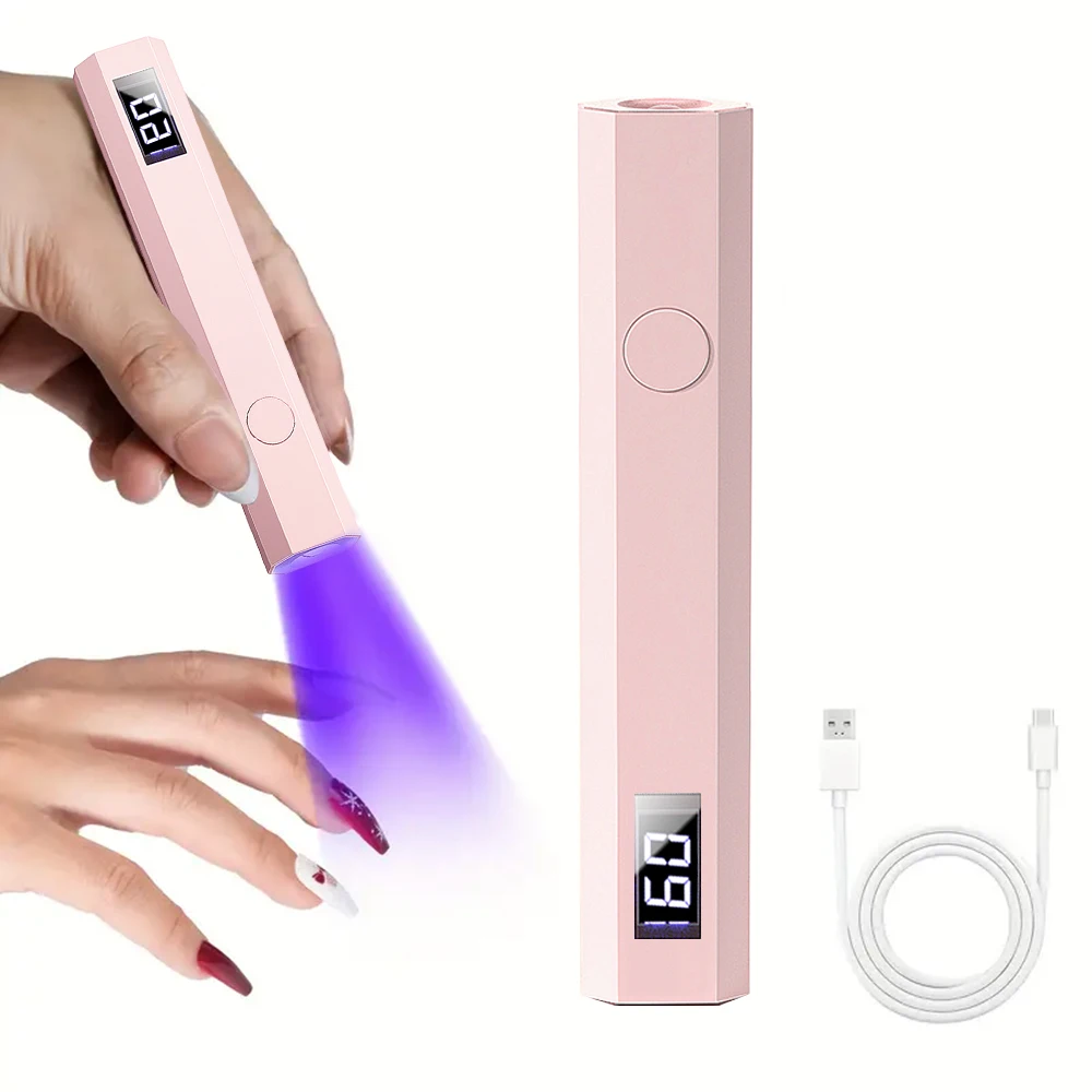 Mini handheld UV light fast gel nail drying lamp for home salon professional nail phototherapy