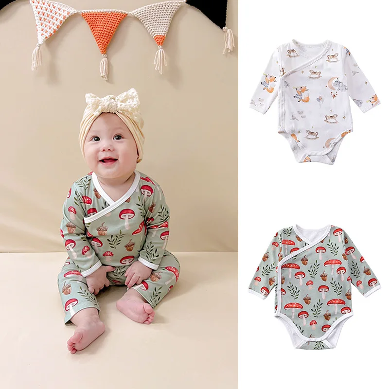 

Jenny&Dave Baby clothes with buttocks, spring and autumn long sleeved baby jumpsuit, autumn newborn clothes, pure cotton jumpsui