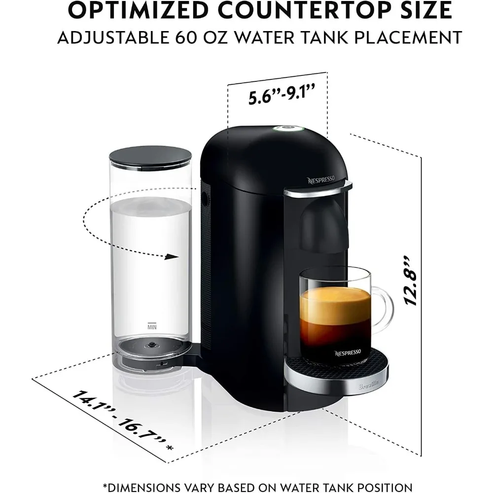 8 Ounces Espresso Maker Deluxe Coffee and Espresso Machine Black Capsules Italian Capsule Kitchen Appliances Home 5