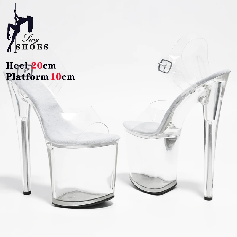 Női Szandál vel heels Lemeztartó Tánc stilettos heels Kristálytiszta Platform hölgyek Sark Tánc t-show manöken Hámozógép cipők