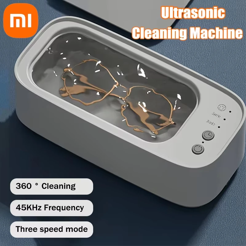Xiaomi Glasses Cleaning Machine Portable Ultrasonic High-frequency Vibration Jewelry Function Timing glasses cleaner