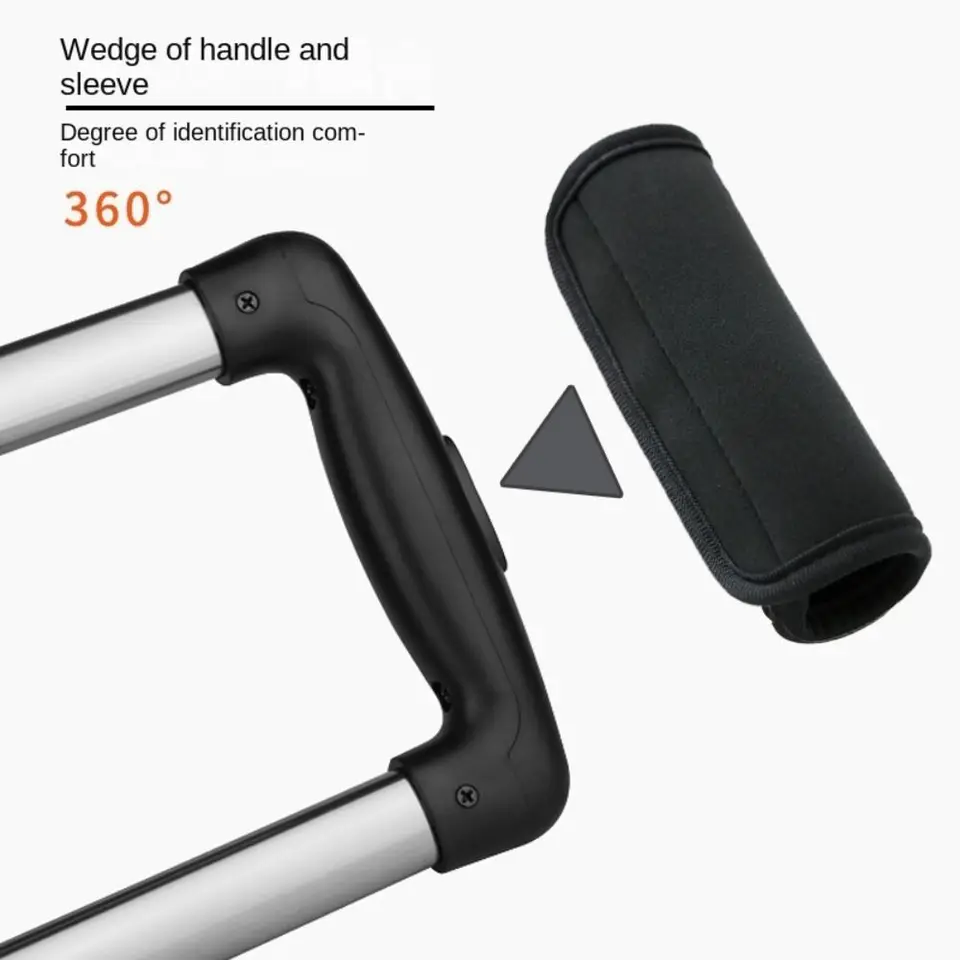 Aspire Comfort: 5 Impugnature In Neoprene Per Valigia, Colori Vivaci (arancione), Proteggono Le Mani E Identificano I Bagagli