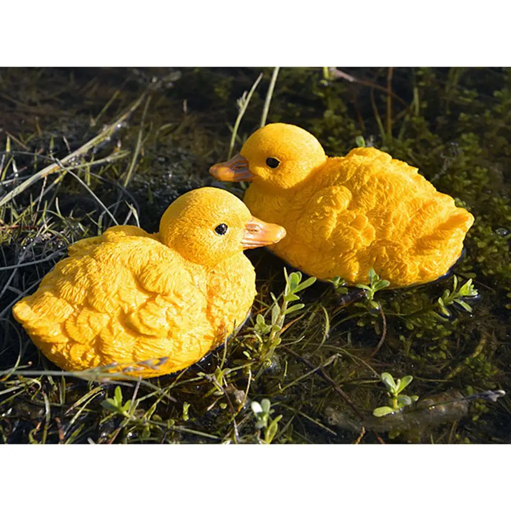 

Resin Animal Sculpture Modern Garden Zoo Ornament Decorations - Yellow Ducks
