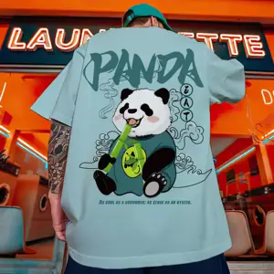 Chinese New Year Men's T-Shirt 3d Panda Printed Male Clothing Summer Casual Short Sleeve Top Loose Oversized T-Shirt Street Tees
