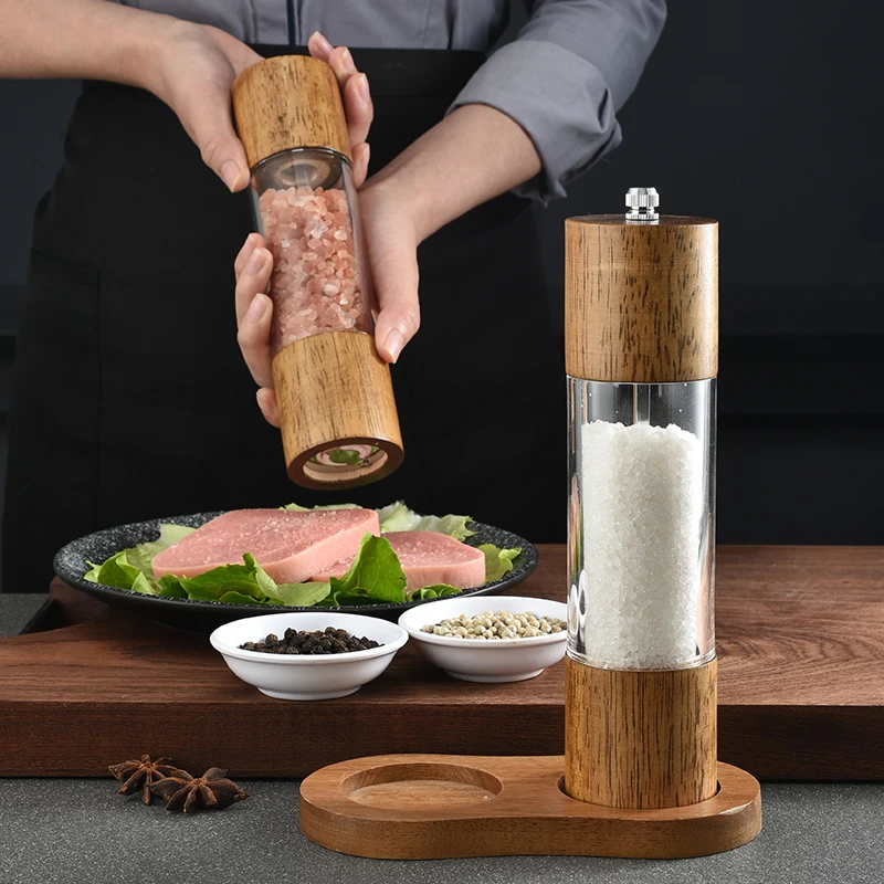 

Premium Antique Color Wooden Pepper Mill Manual Salt Spice Grinder With Adjustable Ceramic Core Pepper Grinder Kitchen Helper