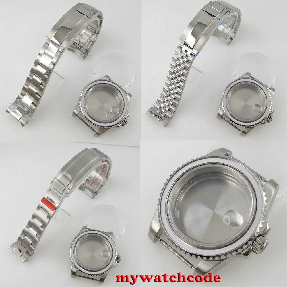 Cassa Per Orologio Da Sub In Vetro Zaffiro Massiccio 40Mm 20Atm Misura Nh35 Nh36 Skx 7S26 Eta 2824