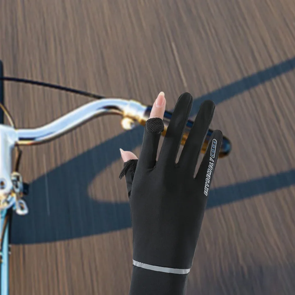 Sunscreen Ice Silk Gloves Female Summer Sun Protection Gloves Fashion Cycling Motorcycle Running Mittens Thin Anti-UV Gloves 4