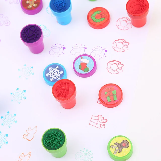 10pcs Graffiti Stampers Painting Stampers DIY Drawing Graffiti Stamp Toys 4