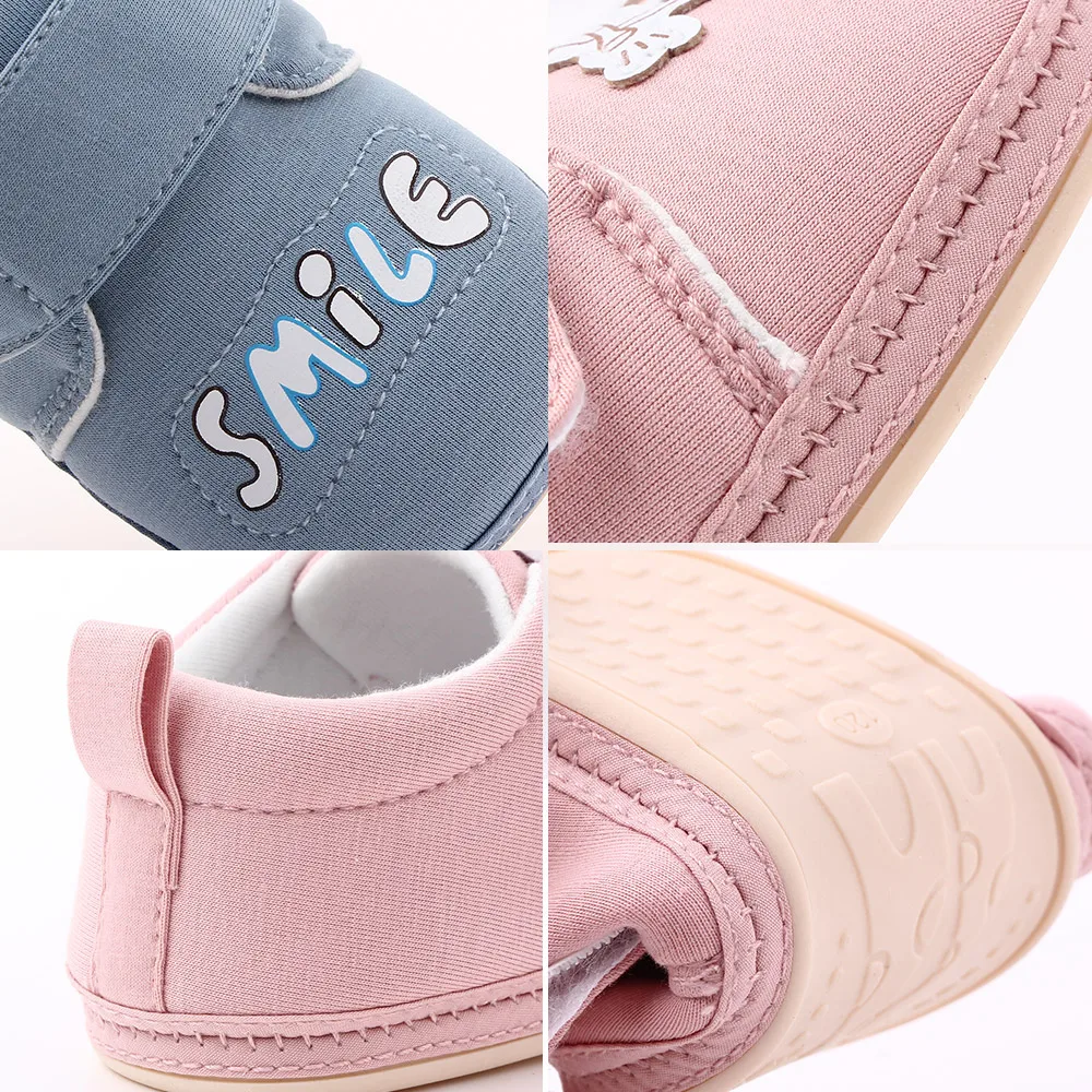 Baby Cute Casual Shoes Soft Cotton TPR Sole Anti-slip Spring and Autumn Baby Warm Soft Shoes 0-2 Year Boy Girl