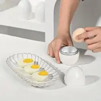 Chaudière à vapeur pour œufs au micro-ondes, capacité de 1/4 œufs, facile et rapide, 5 Minutes, outils de cuisine durs ou doux, fourniture de cuisine 2