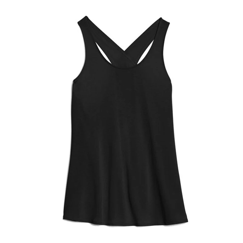 

Women Workout Running Tank Tops Yoga Vest Sleeveless Cross Back Yoga Shirts Summer Bodybuilding Fitness Sport Quick Dry T-Shirt