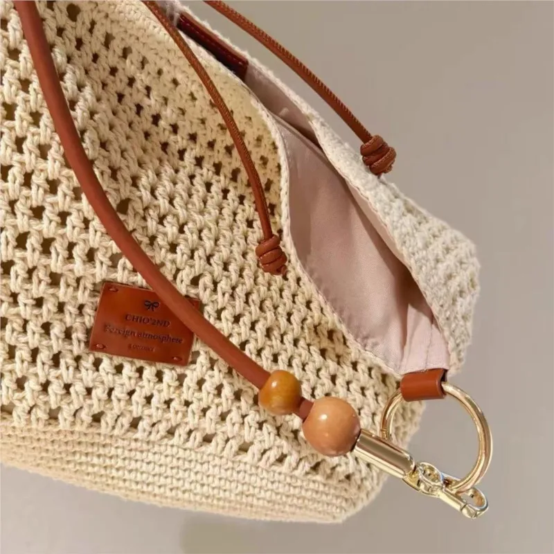 JIAERDI Vacation Weekend Woven Handbag Women 2025 Sea Holiday  Large Capacity Straw Bag Purse Ladies Summer Shoulder Bags Female