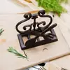 Rustic Cat Cast Iron Standing Napkin Holder European Home Table Bird Fork Spoon Metal Tissue Paper Holder Business Card Holders 3