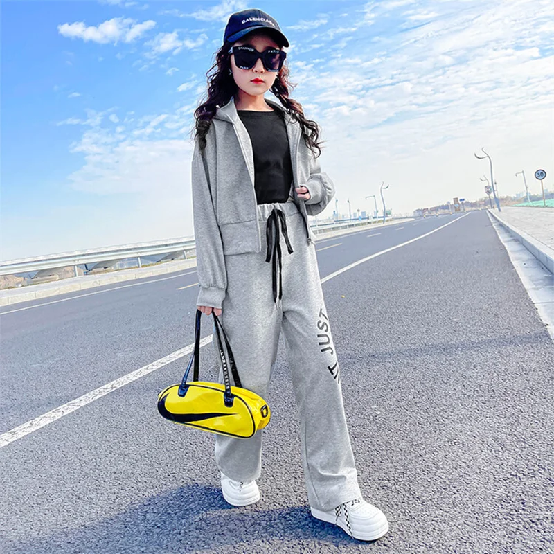 Girls Suit Coat +Pants Cotton 2Pcs/Sets 2022 Letters Spring Summer School Outfits Sports Sets Kid Baby Children Clothing Clothing Sets cheap Clothing Sets