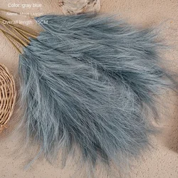 Elegant 75cm Artificial Pampas Flower for Home and Wedding Decor, INS Style Handicraft (Gray - blue)