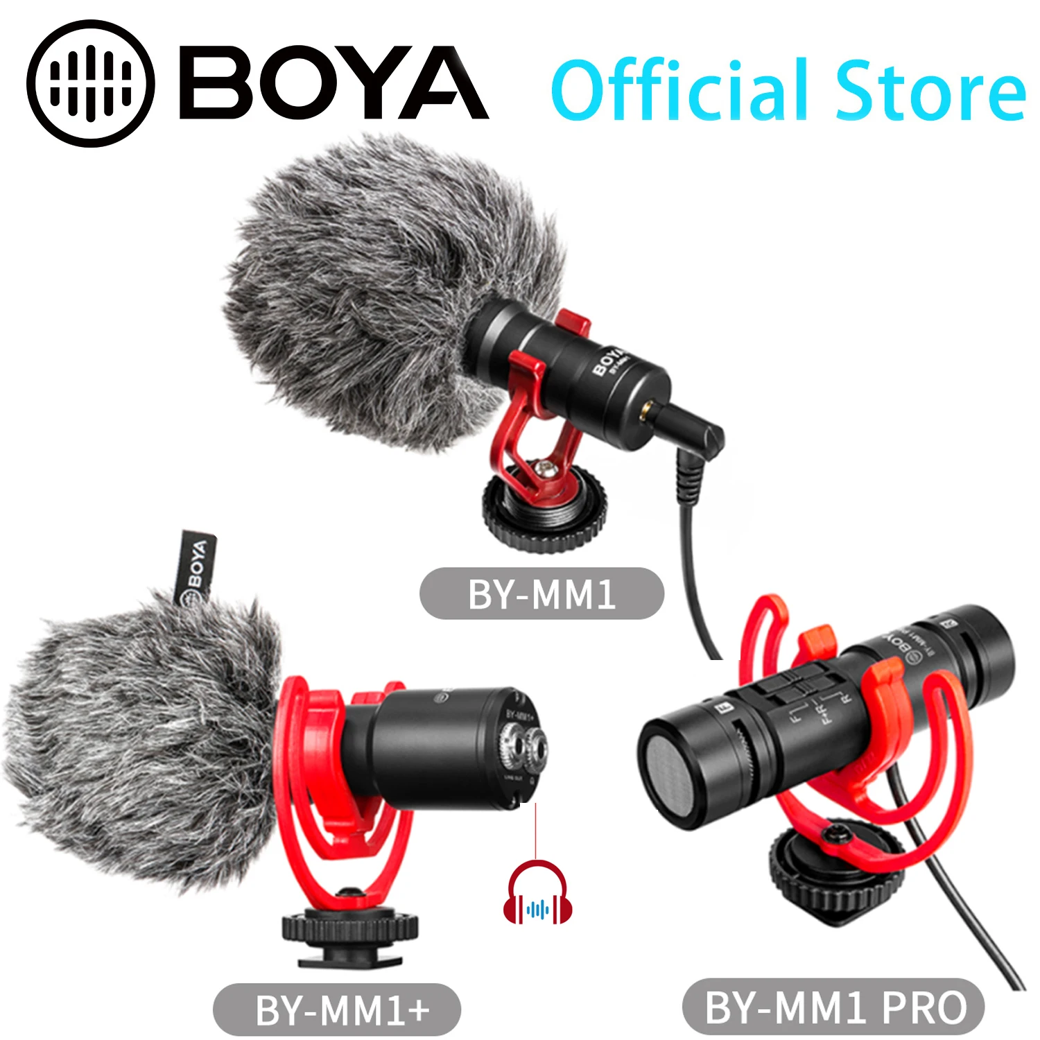 BOYA BY MM1 Professional Cardioid On camera Shotgun Microphone for PC