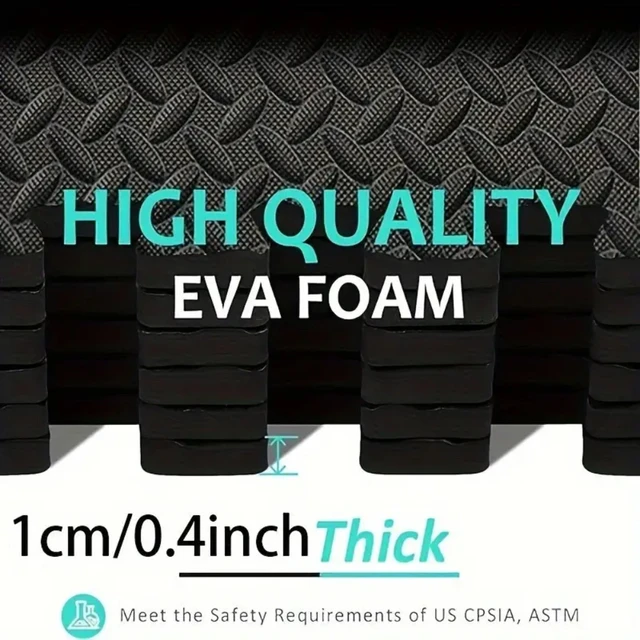 16 Piece Fitness Yoga Mat Soft EVA Foam Puzzle Mat Non Slip Interlocking Gym Mat Protective Mat for Fitness Equipment 2