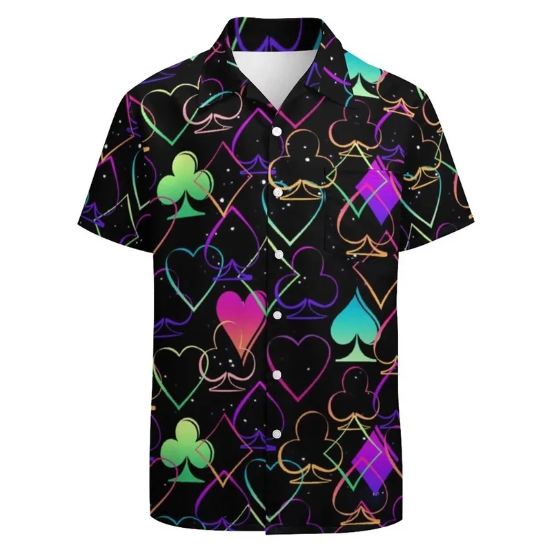Full Print Neon Painting Abstract Graphic Festival Shirts For Men Short Sleeve Button Down Casual Beach Party Shirt Clothes 4