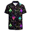 Full Print Neon Painting Abstract Graphic Festival Shirts For Men Short Sleeve Button Down Casual Beach Party Shirt Clothes 4