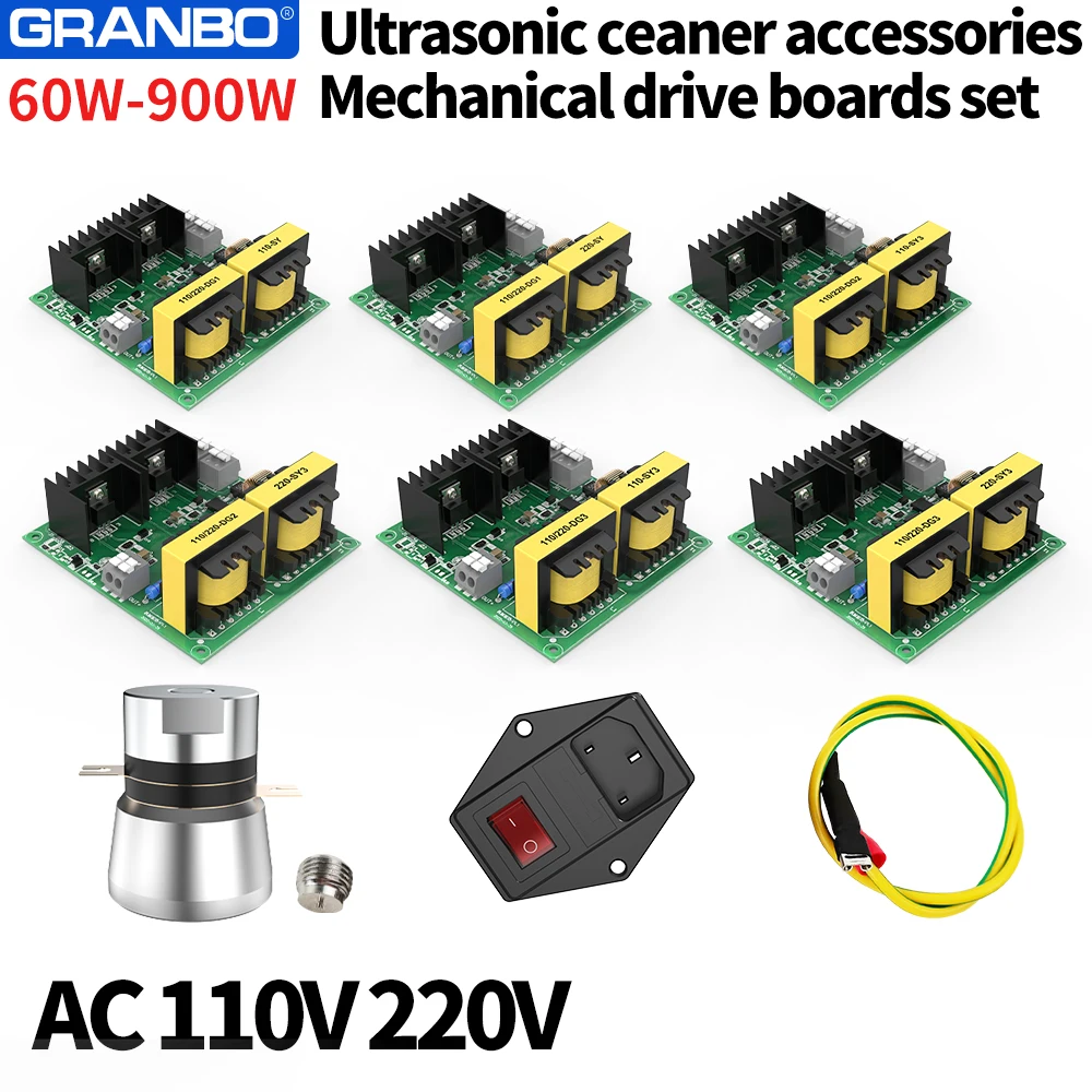 Granbo 초음파 청소 DIY 키트, 기계식 드라이브 보드 변환기 세트, 60-900W, 40kHz, 110V, 220V