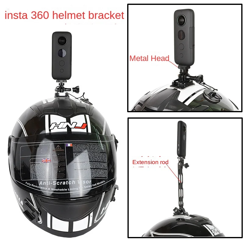 Motocicleta capacete mount adapter ciclismo bracket assento fixo osmo
