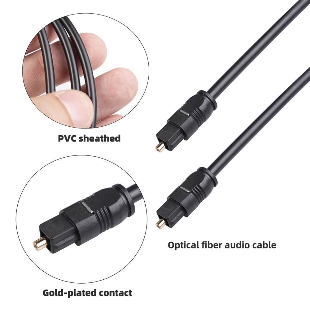 10FT Digital Fiber Optic Audio Cable Cord Optical SPDIF TosLink for TV DVD  AMP