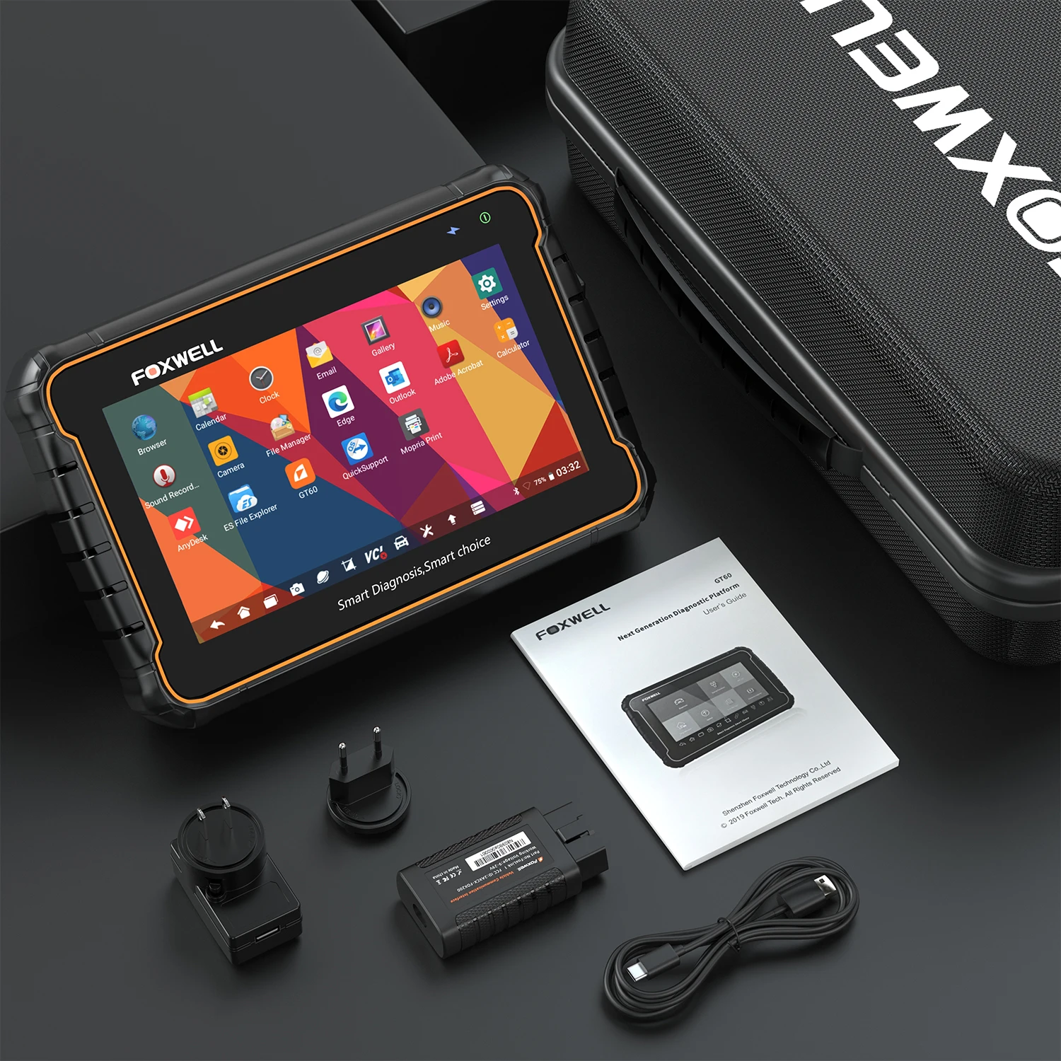 Herramienta de diagnóstico de automóviles Foxwell GT60, lector de códigos de todos los sistemas, DPF, EPB, A/F, servicio de reinicio 24+, escáner automotriz OBD 2 profesional