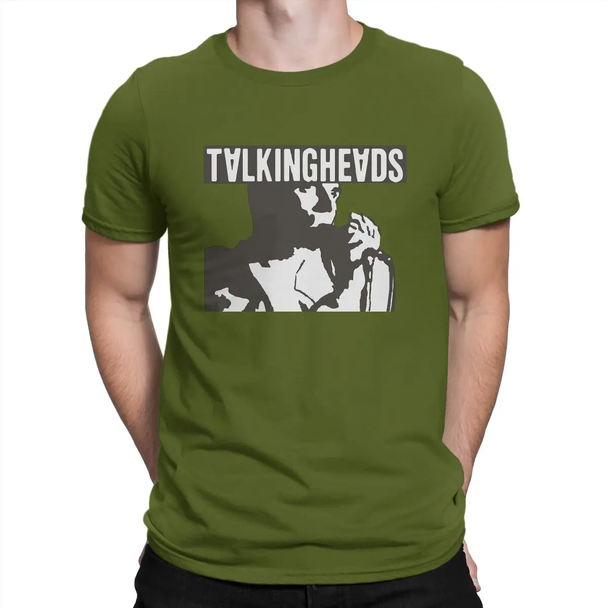 thumbnail image 1 of Camiseta Talking Heads para hombre, "Llámame por tu nombre", camisetas novedosas, camiseta de manga corta con cuello redondo, ropa de fiesta de algodón, 1 of 7