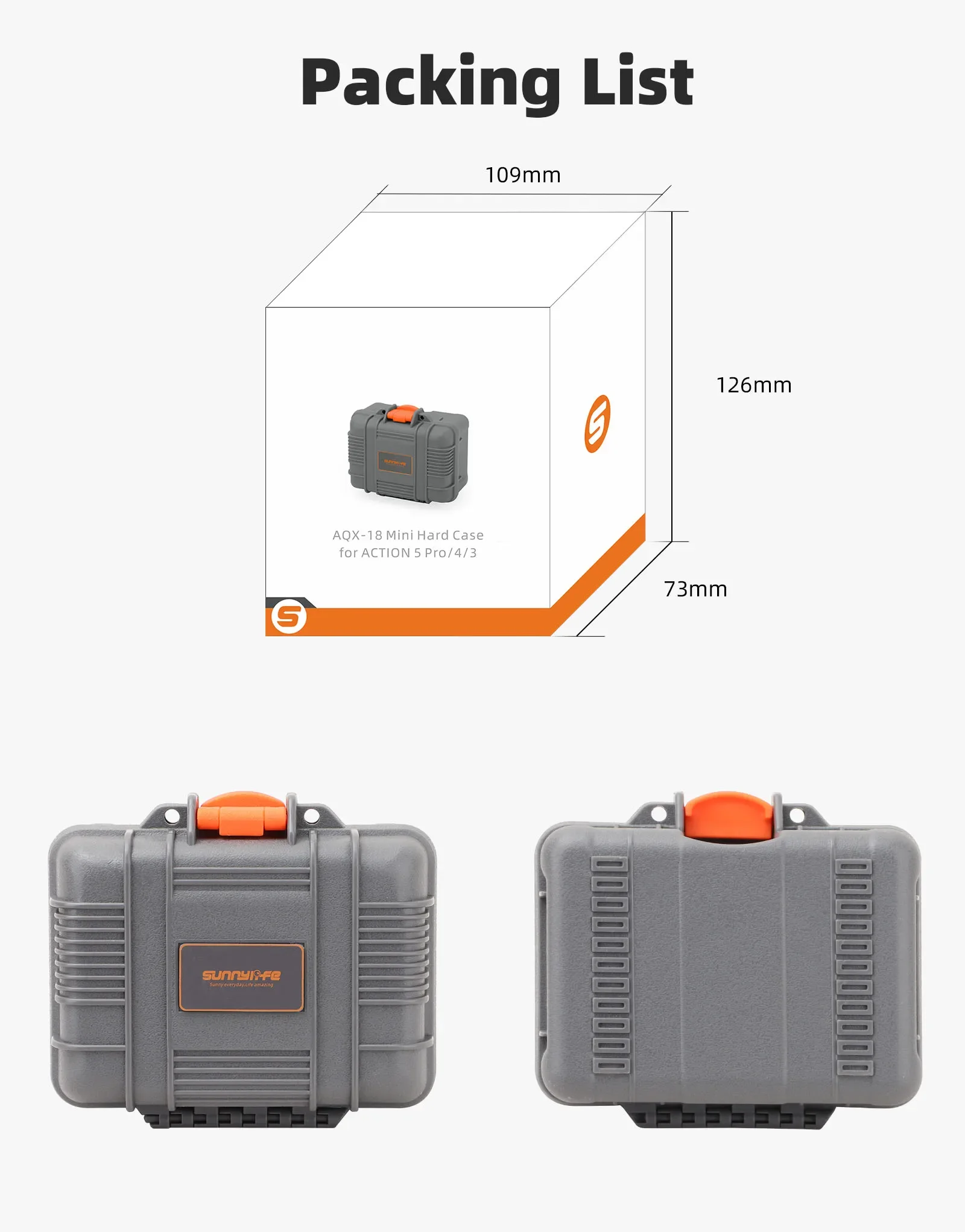 For OSMO ACTION 5Pro/4/3 Storage Box Travel Case Portable Hard Shell Protective Case For DJI Safety Protection Box