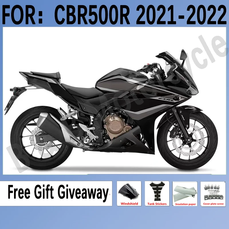 

Для HONDA CBR 500R 21 22 окрашенный мотоциклетный обтекатель КУЗОВ комплект подходит ABS для Honda CBR500R 2021 2022 комплект серый