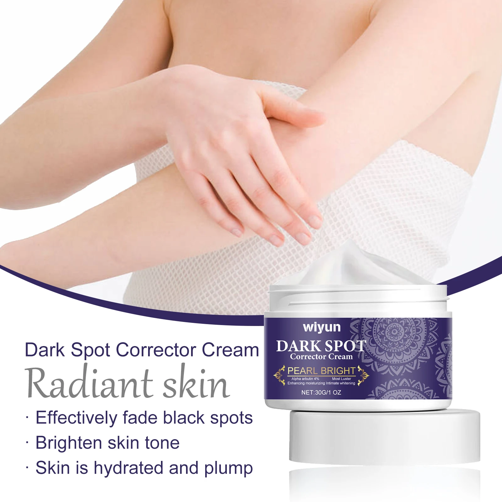 Body Whitening Cream Intimate Area Dark Skin Dry Rough Smooth Anti-Aging Nourish Moisturize Remove Melanin Brighten Beauty Cream 6
