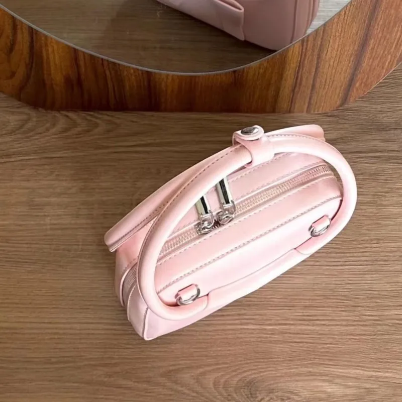 JIAERDI Harajuku Pink Y2k Hand Bag Women Sweet Cute Pu Leather Bow Messenger Bag Female Retro Kawaii Crossbody Bags Purse 2025