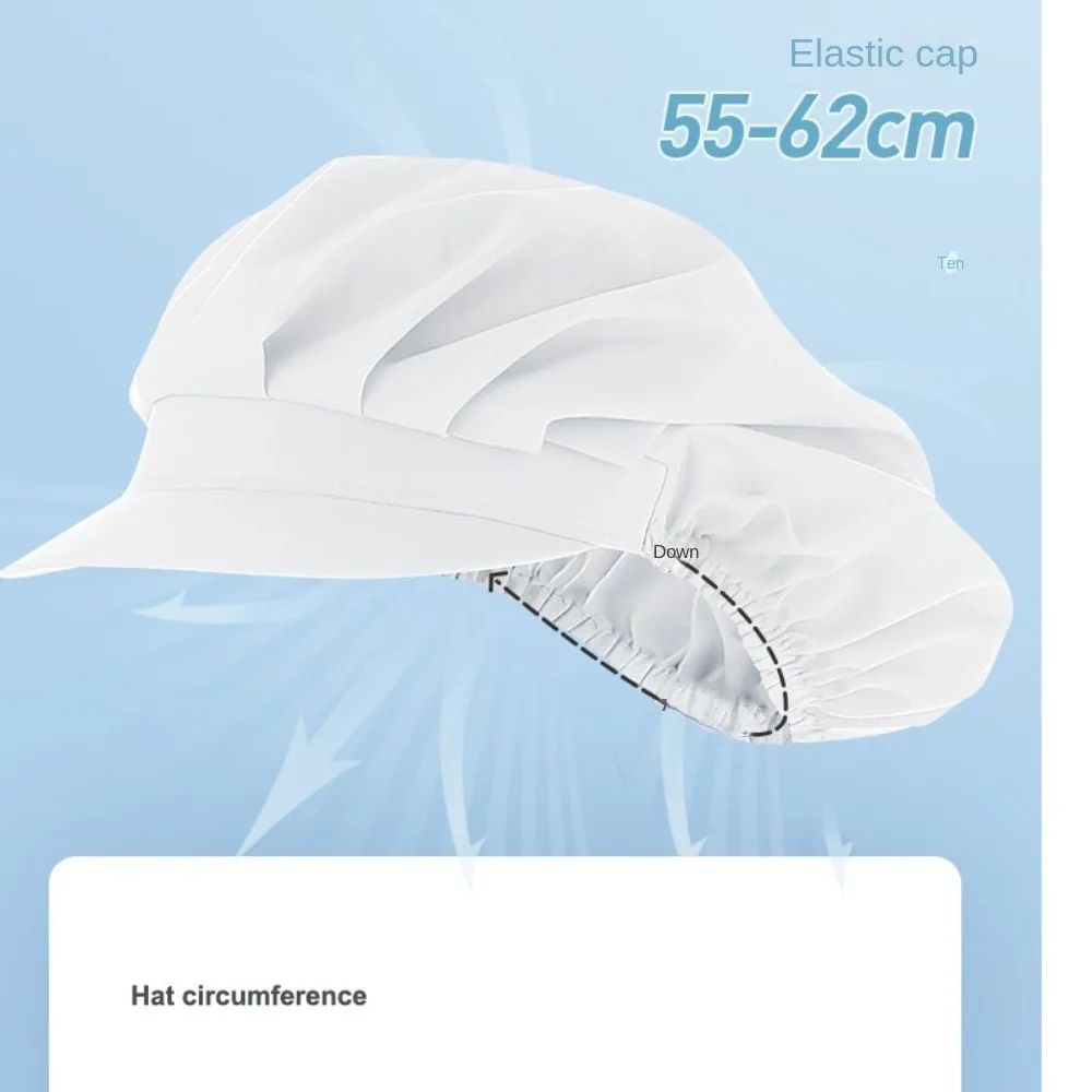 Hygienic Design Chef Hat Oil-Resistant Dustproof Feature Cooking Cap Smoke-Proof Hairfall Prevention Kitchen Work Hat